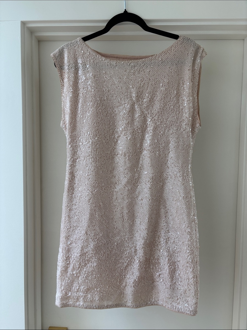 Alice + Olivia Blush Sequin Mini Dress